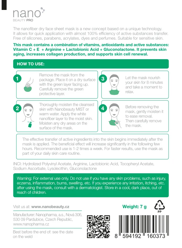 Anti-aging décolleté mask nanoBeauty