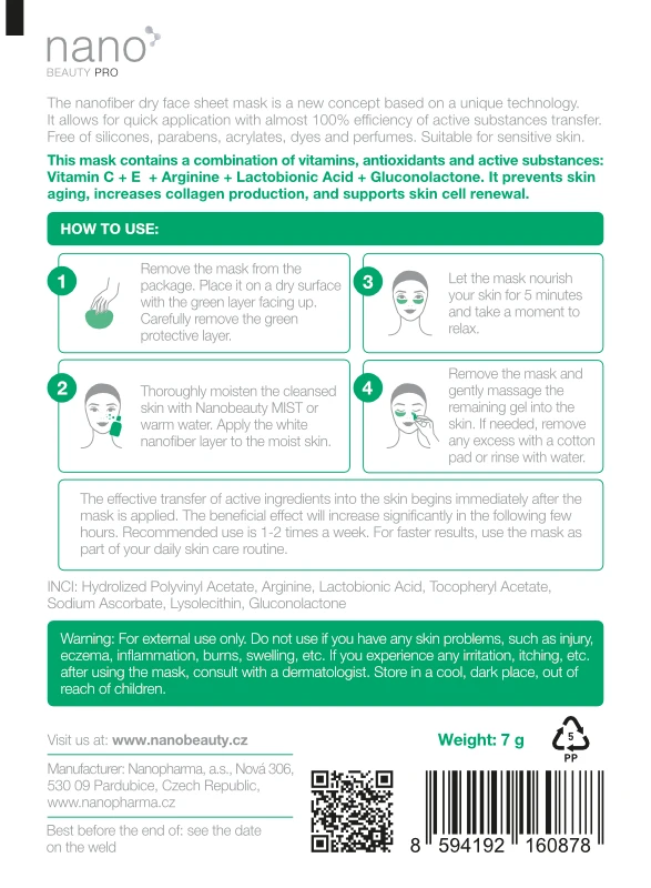 Anti-aging eye mask Intensive nanoBeauty