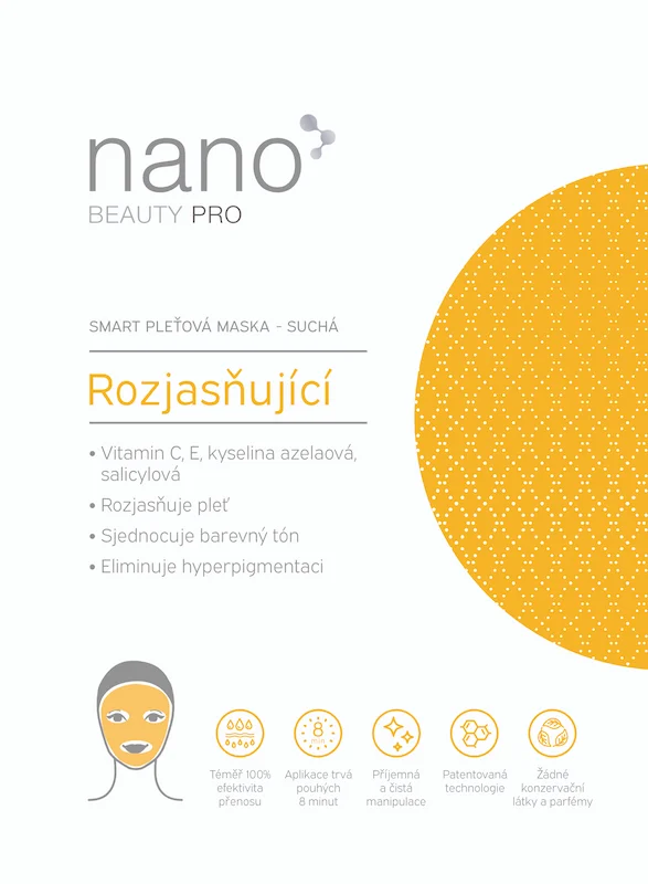 Rozjasňující pleťová maska nanoBeauty - Přední strana