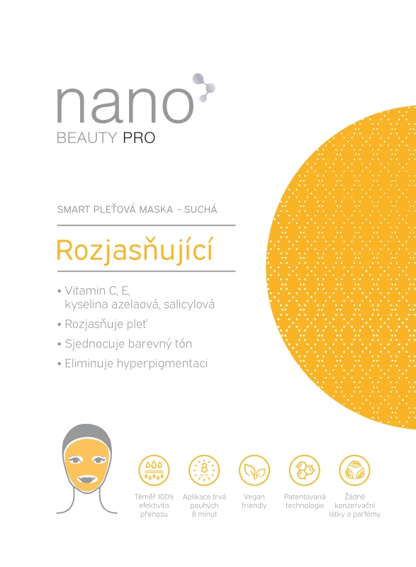Rozjasňující pleťová maska nanoBeauty