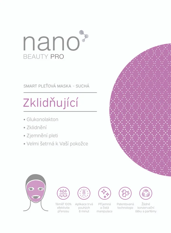 Zklidňující pleťová maska nanoBeauty - Přední strana